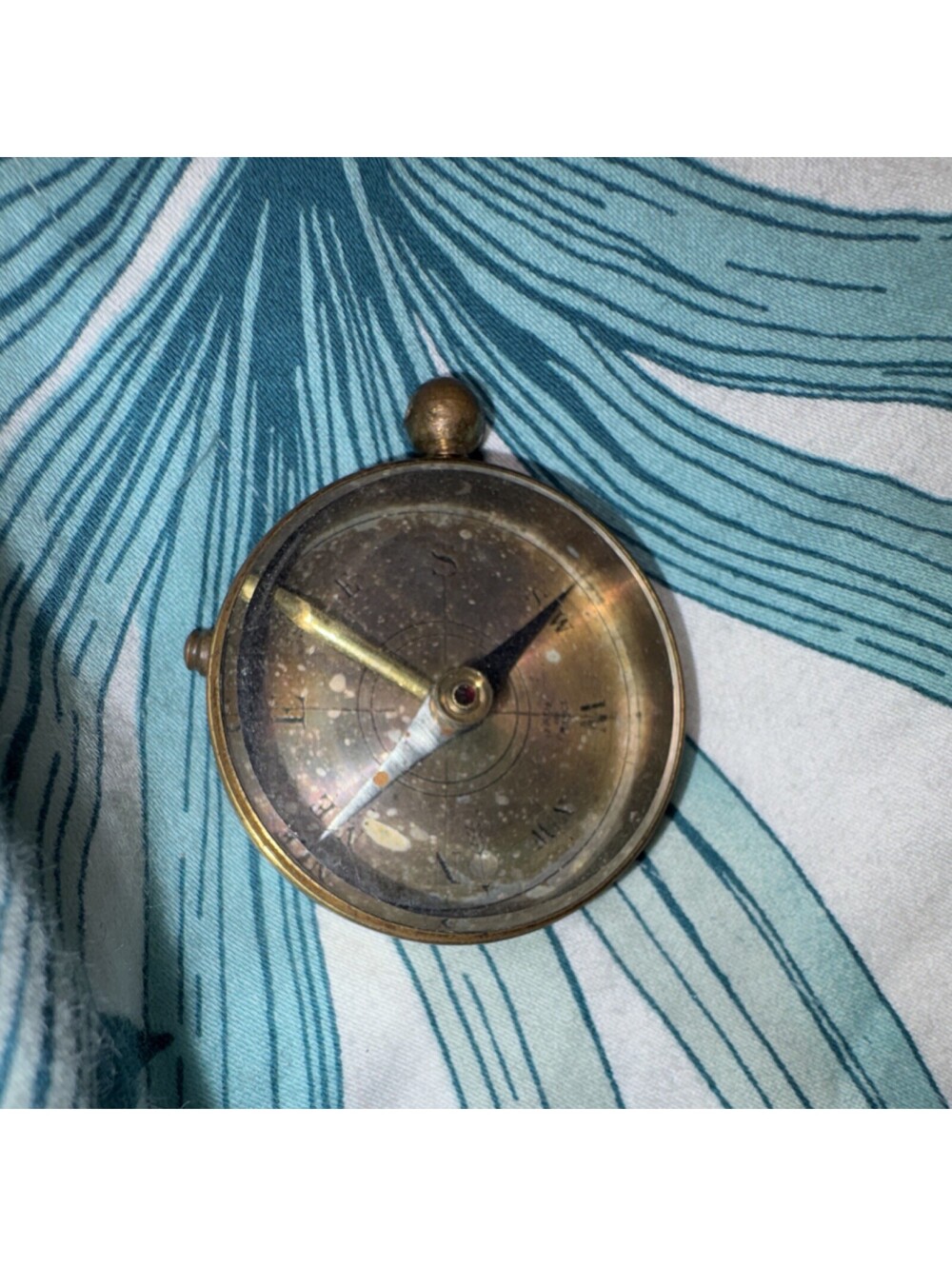 Brass Maritime Magnetic Compass Glass Navigational Instrument Antique